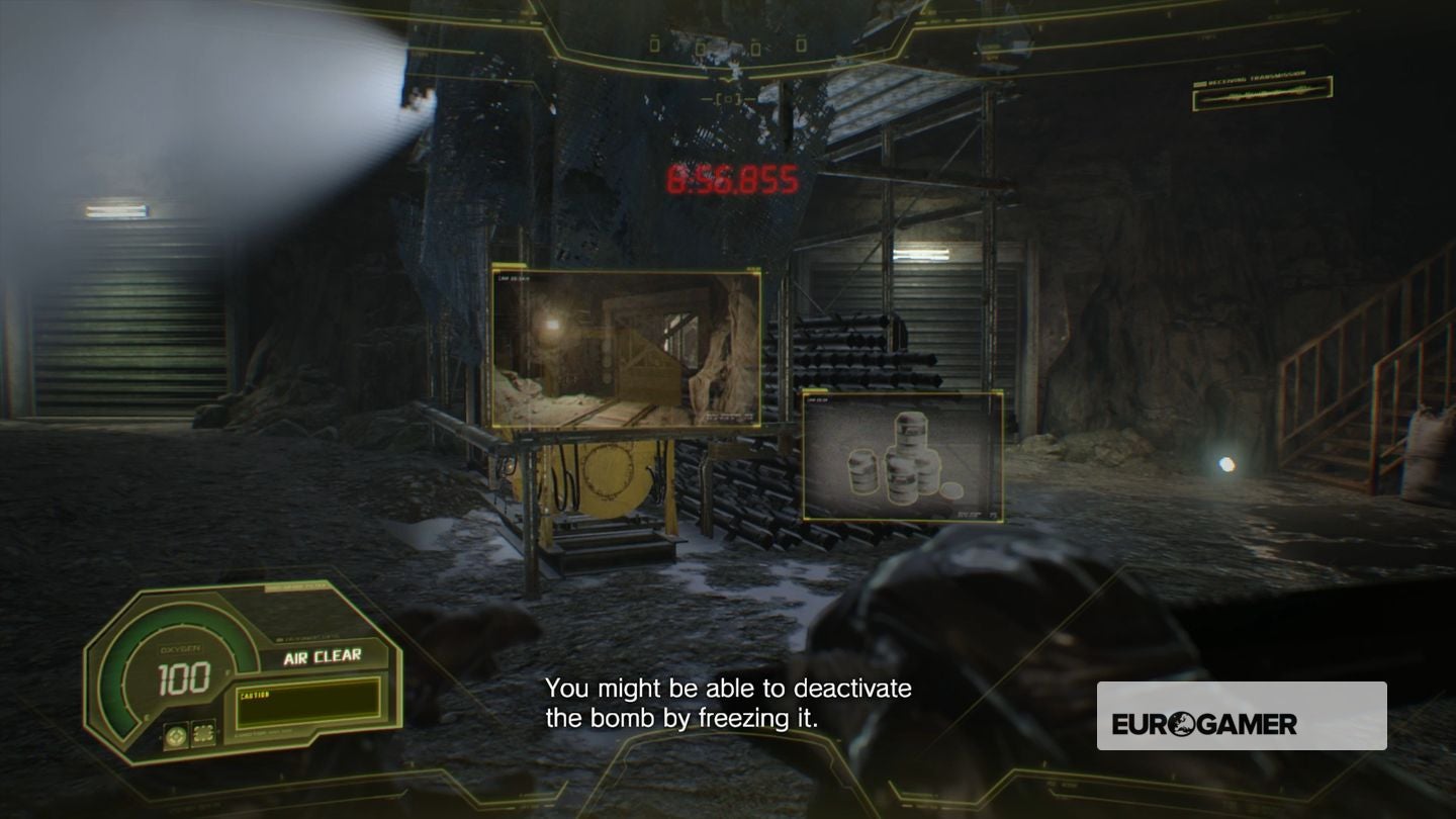 RE7 Not a Hero Find liquid nitrogen to deactivate the bomb before the